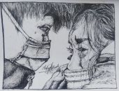 "شروق" فنانة تشارك بعدد من البورتريهات التى تبرز موهبتها الفنية منذ الصغر