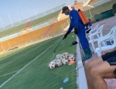حملة تعقيم شاملة فى المقاولون قبل انطلاق مران الفريق.. صور