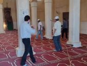 حملة شبابية لتعقيم وتطهير مساجد مدينة نخل بشمال سيناء