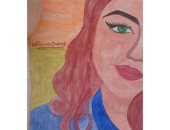 بصور مميزة .."كريمة" من دمياط تشارك بلوحات لموهبتها في الرسم