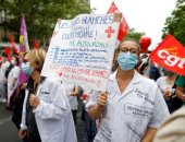 موظفو القطاع الصحى فى فرنسا يتظاهرون للمطالبة بتحسن أوضاعهم وتوفير إمكانيات أكثر