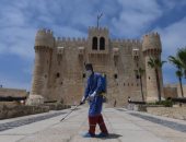 صور .."آثار الإسكندرية": تعقيم قلعة قايتباى مرتين يوميا وبحد أقصى 5 رحلات  