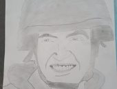 طفلة فنانة تشارك برسومات فنية وبورترية تجسد الأسطورة المنسى لإبراز موهبتها