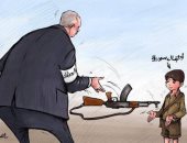 كاريكاتير صحيفة إماراتية.. إردوغان وتجنيد الأطفال للقتال فى سوريا