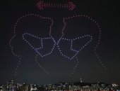 مئات الطائرات بدون طيار تضىء سماء سيول للتوعية بأخطار فيروس كورونا