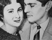 "عبد الله" يشارك عددا من اللوحات والبورتيرهات التى تبرز موهبته الفنية