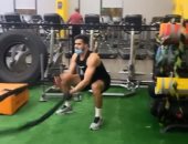 شاهد..وصلة تدريبات قوية لوليد أزارو في الجيم بعد اقترب عودته للأهلي