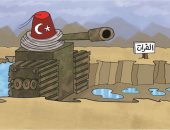 كاريكاتير إماراتى: تركيا تنتهك سيادة الدول بالاستعانة بالمرتزقة 