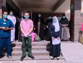 تعافى وخروج 25 حالة كورونا بعد تلقيهم الرعاية الصحية بمستشفى صدر بنى سويف