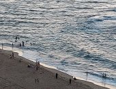 تسلل مواطنين لشاطئ أبو قير بالإسكندرية للسباحة رغم التحذيرات.. فيديو وصور