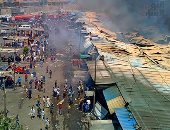 مصدر: ماس كهربائى وراء حريق سوق توشكى بحلوان والمعمل الجنائى يحدد الخسائر