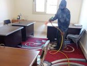 حملة لتعقيم مقر مجلس مدينة الحسنة بوسط سيناء.. صور