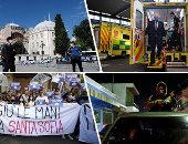 صور.. العالم هذا المساء.. مسلحون يفرضون حظرا للتجوال فى جواتيمالا لمكافحة كورونا.. جونسون: الفيروس تحت السيطرة.. احتجاج اليمين الإيطالى أمام قنصلية تركيا ضد قرار أردوغان وتحويل آيا صوفيا مسجداً