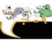 كاريكاتير صحيفة جزائرية.. الخوف من المجهول مع انتشار فيروس كورونا