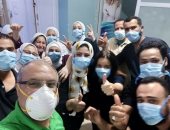 صورة للطاقم الطبى بمستشفى حميات الغردقة فى مواجهة فيروس كورونا