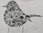 "رضوى" تشارك صحافة المواطن عددا من لوحاتها تبرز مورهبتها الفنية