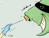 كاريكاتير صحيفة كويتية.. السلطات تلاحق الفاسدين فى البلاد