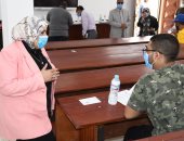 هدوء بامتحانات الدراسات العليا لجامعة قناة السويس وإجراءات احترازية مشددة.. صور