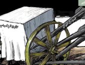 كاريكاتير صحيفة سعودية.. صواريخ الحوثى تضرب طاولة الحل السياسى