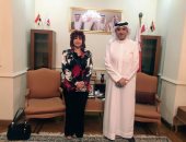 سفير البحرين فى القاهرة يستقبل رئيسة اتحاد المستثمرات العرب 