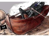 كاريكاتير صحيفة سعودية.. الأمواج العاتية تضرب سفينة الأمم المتحدة في ليبيا