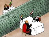 كاريكاتير صحيفة إماراتية ..إثيوبيا تعزل نفسها فى مفاوضات سد النهضة ولا تسمع أحد