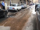  غرق شارع الفتح بمحطة فلمنج بالإسكندرية بمياه الصرف الصحى
