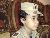قارئ يشارك بصورة ابنه "ممدوح" 11 عاما من محافظة القليوبية بالزى العسكرى