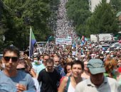 الألاف من أنصار سيرجى فورجال ينظمون وقفة احتجاجية فى خاباروفسك الروسية