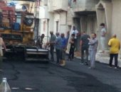 صور.. رصف شوارع مدينة العريش وإصلاح وحدات تشغيل آبار بوسط سيناء