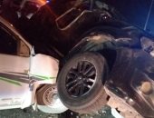 قارئ يشارك بصورة حادث تصادم على الطريق مصر إسماعيلية الصحراوي 