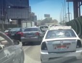 فيديو.. كثافات مرورية أعلى كوبرى أكتوبر للمتجه من مدينة نصر للمهندسين