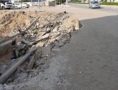 شكوى من انهيار وتصدع جزء من حرم طريق جوزيف تيتو بالنزهة الجديدة