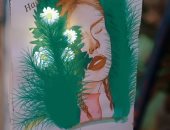 "هاجر" من الفيوم تشارك "اليوم السابع" موهبتها بعدد من الرسومات