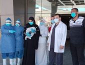 خروج أصغر طفلين مصابين بكورونا بعد ولادة قيصرية بعزل بلطيم