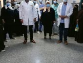 خروج وتعافى 10حالات من فيروس كورونا بمستشفى الواسطى المركزى ببنى سويف