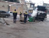 "الرصد البيئى" ترفع القمامة من مساكن ضباط مصطفى محمود بالإسكندرية