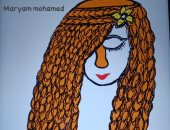 "مريم" من دمياط تشارك "اليوم السابع" موهبتها بعدد من الرسومات
