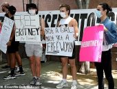 جمهور بريتنى سبيرز يتظاهر أمام المحكمة لتحريرها من وصاية 10 سنوات بحملةFree Britney