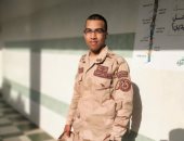 كلنا الجيش المصرى.. أحمد يشارك بصورته بالزى العسكرى خلال فترة التجنيد  
