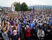مسيرة ضخمة فى المجر تطالب بحرية الإعلام بعد إقالة رئيس تحرير موقع اخبارى