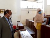 رئيس جامعة بني سويف يتفقد امتحانات كلية التربية