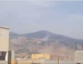 أول فيديو لاشتعال النيران جراء تبادل لإطلاق نار بين إسرائيل وحزب الله