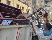 حملات إزالة للإشغالات والتعديات على حرم الطريق بشوارع حى ثان طنطا