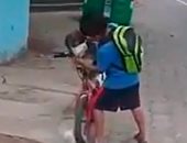 توني وكلبه والكمامة.. قصة حب بين طفل إكوادوري في زمن كورونا.. فيديو وصور