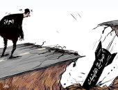 كاريكاتير 8.. كاريكاتير صحيفة سعودية.. صواريخ المليشيات تحطم طريق العراق 