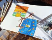 "نيرة" من النزهة الجديدة تشارك صحافة المواطن عددا من رسوماتها