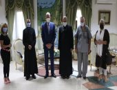 محافظ جنوب سيناء يستقبل الأنبا أبولو ووفد كاتدرائية السمائيين للتهنئة بعيد الأضحى
