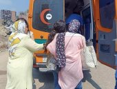 إصابة شخصين فى حادث انقلاب سيارة بناحية مركز المنصورة.. صور