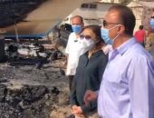 محافظ الإسكندرية يتفقد موقع حادث حريق ورش السفن بالأنفوشى.. فيديو
